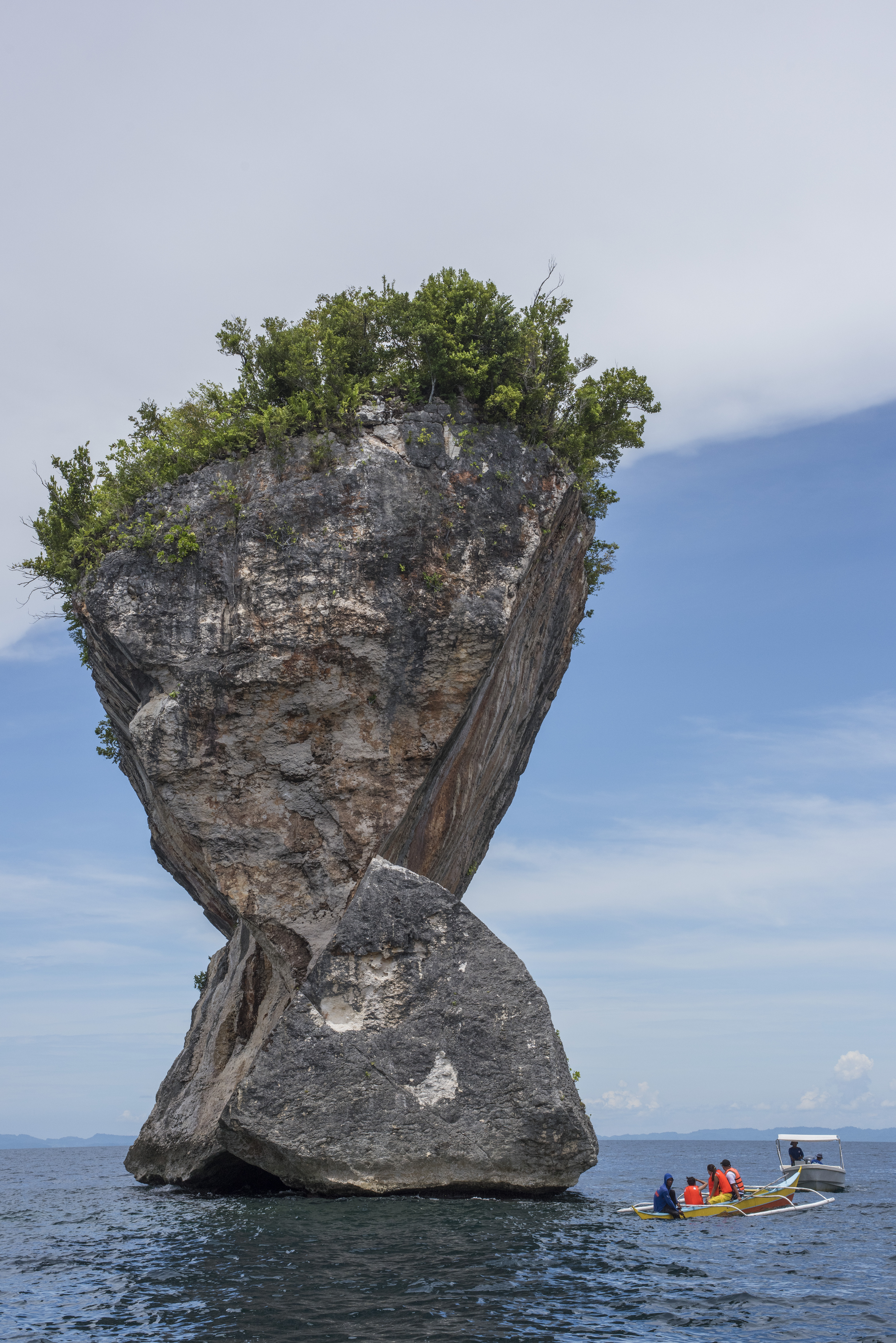 Marabut Rock Formation — dramatic limestone karst islands rising from the Philippine Sea, Samar